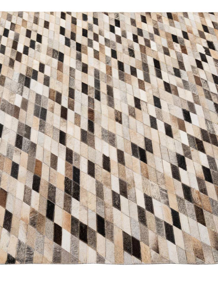 Detail image of  5' 1 x 7' 10 Cowhide - Patchwork Rug