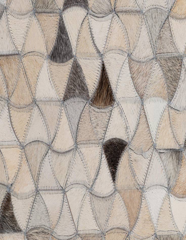 Detail image of  5' x 8' Cowhide - Patchwork Rug