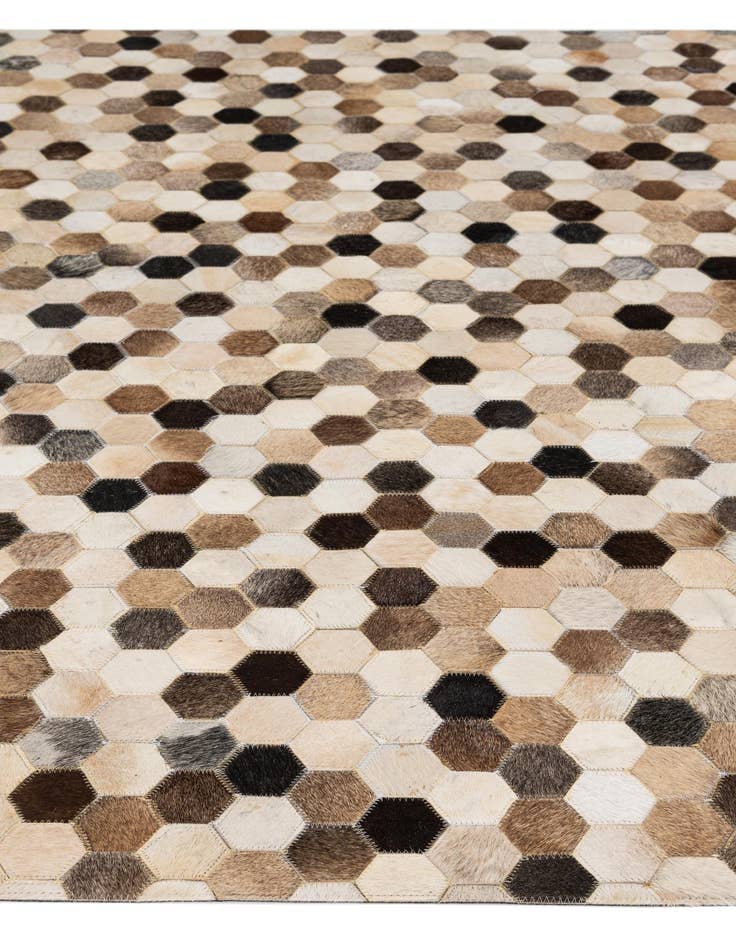Detail image of  5' 1 x 8' Cowhide - Patchwork Rug