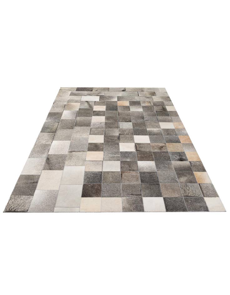 Detail image of  5' x 8' Cowhide - Patchwork Rug