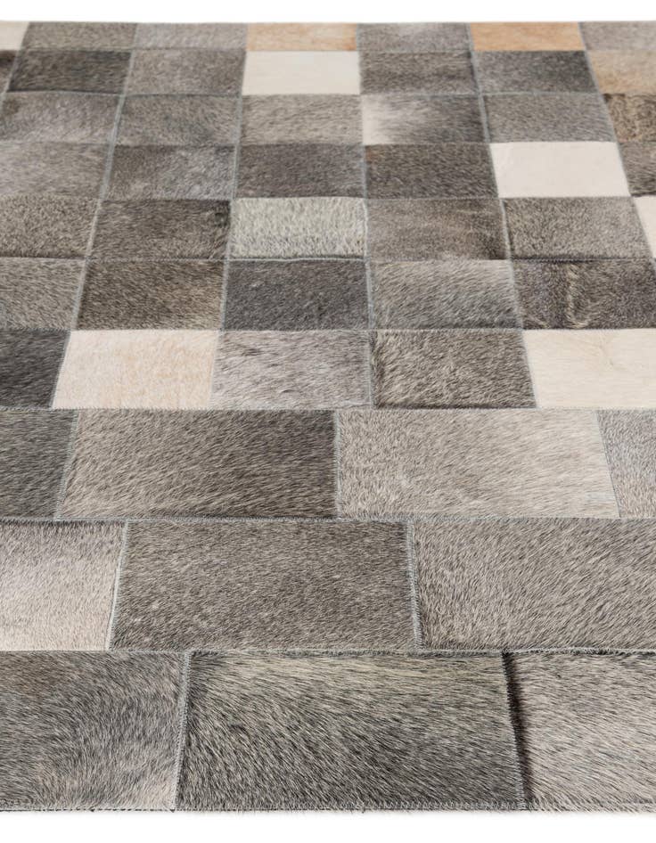 Detail image of  5' x 8' Cowhide - Patchwork Rug