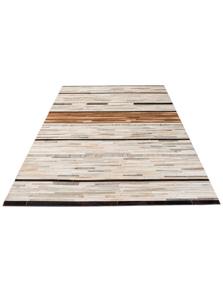 Detail image of  5' 1 x 8' Cowhide - Patchwork Rug