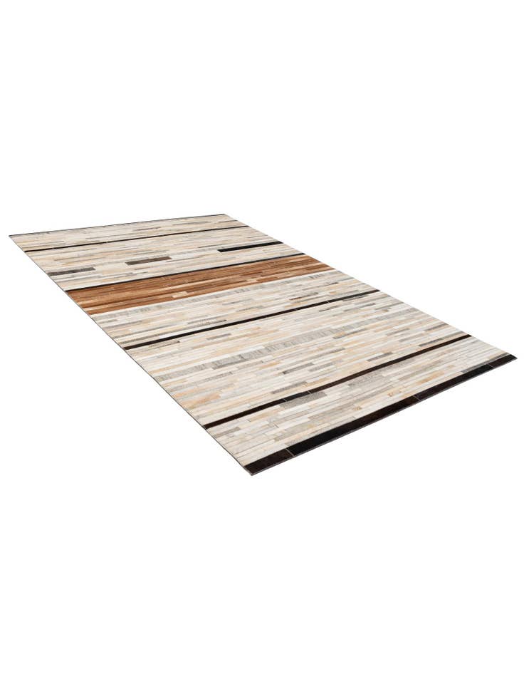 Detail image of  5' 1 x 8' Cowhide - Patchwork Rug