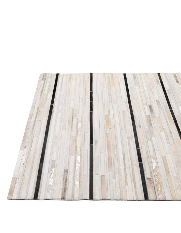 Detail image of  5' 2 x 8' 1 Cowhide - Patchwork Rug