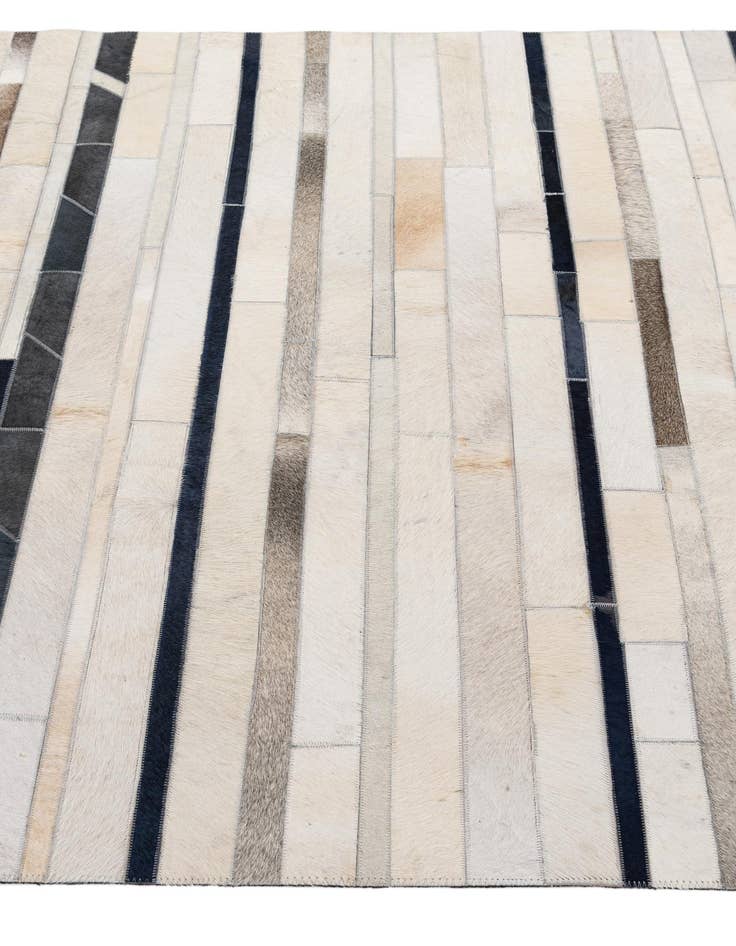 Detail image of  4' 11 x 7' 8 Cowhide - Patchwork Rug