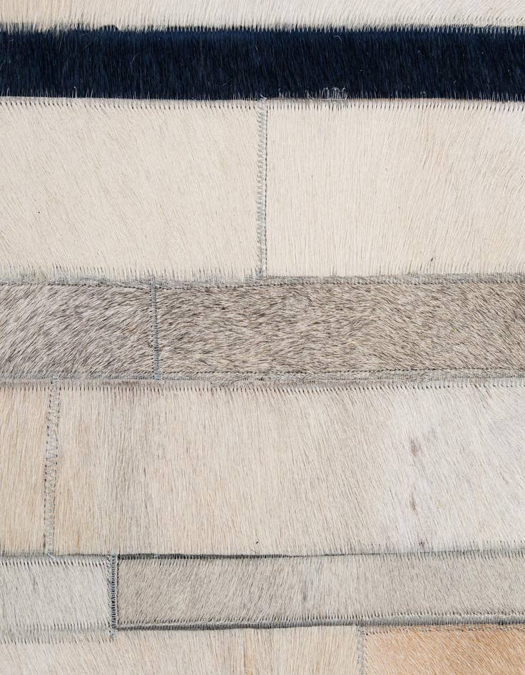 Detail image of  4' 11 x 7' 8 Cowhide - Patchwork Rug