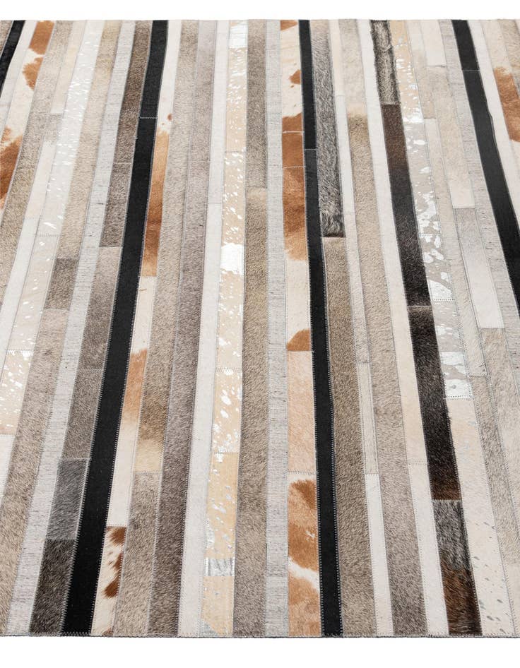 Detail image of  5' 1 x 8' 1 Cowhide - Patchwork Rug