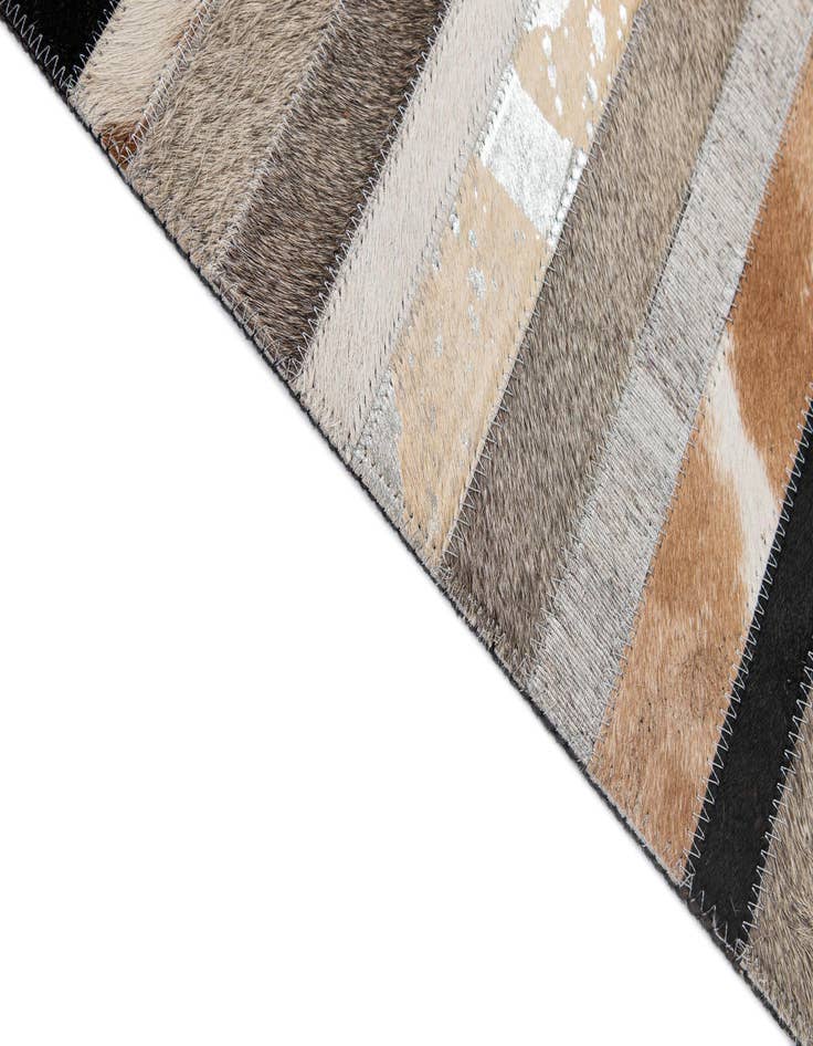Detail image of  5' 1 x 8' 1 Cowhide - Patchwork Rug