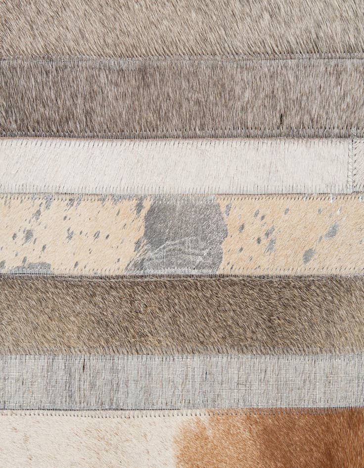 Detail image of  5' 1 x 8' 1 Cowhide - Patchwork Rug