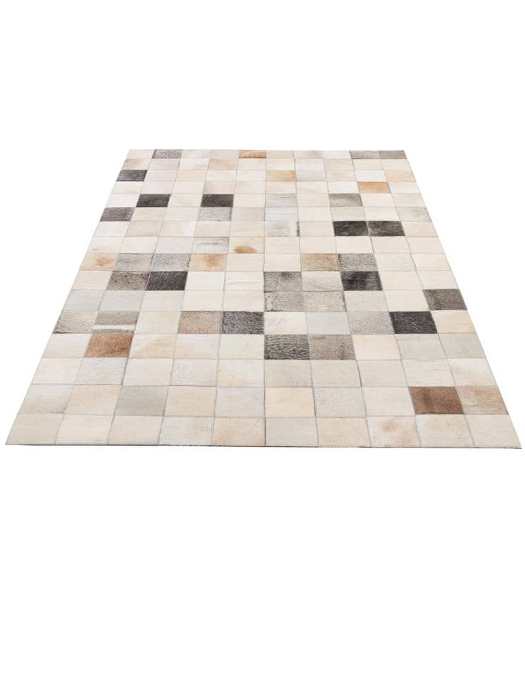 Detail image of  5' 1 x 7' 10 Cowhide - Patchwork Rug