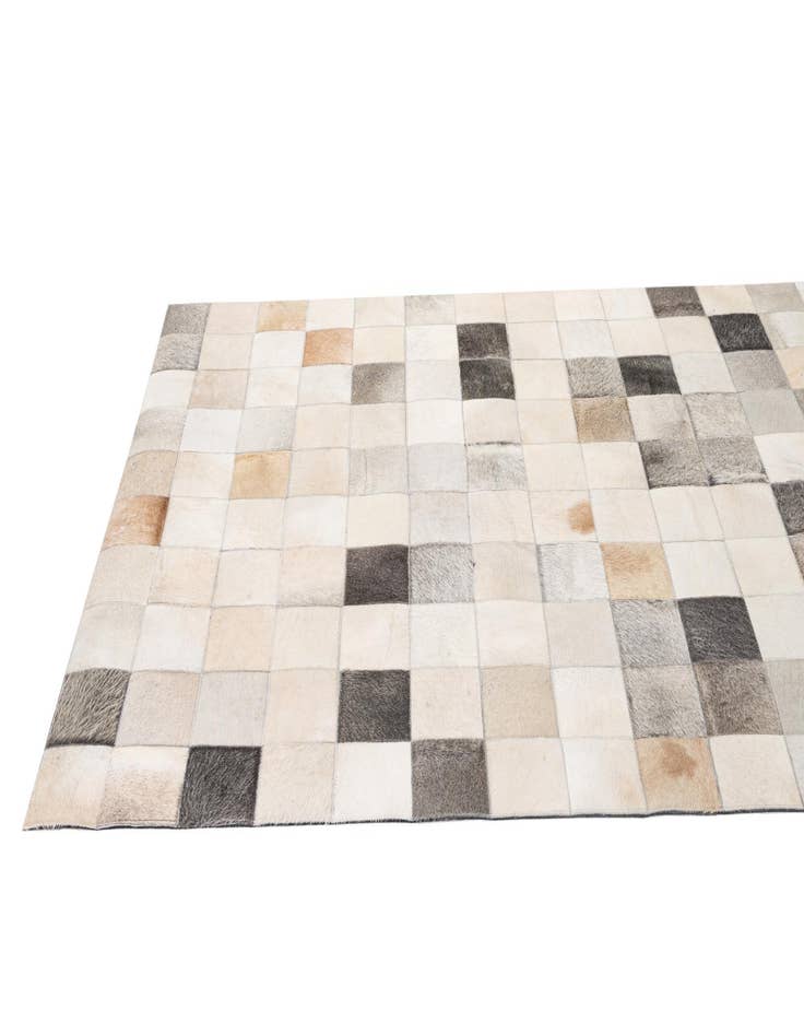 Detail image of  5' 1 x 7' 10 Cowhide - Patchwork Rug