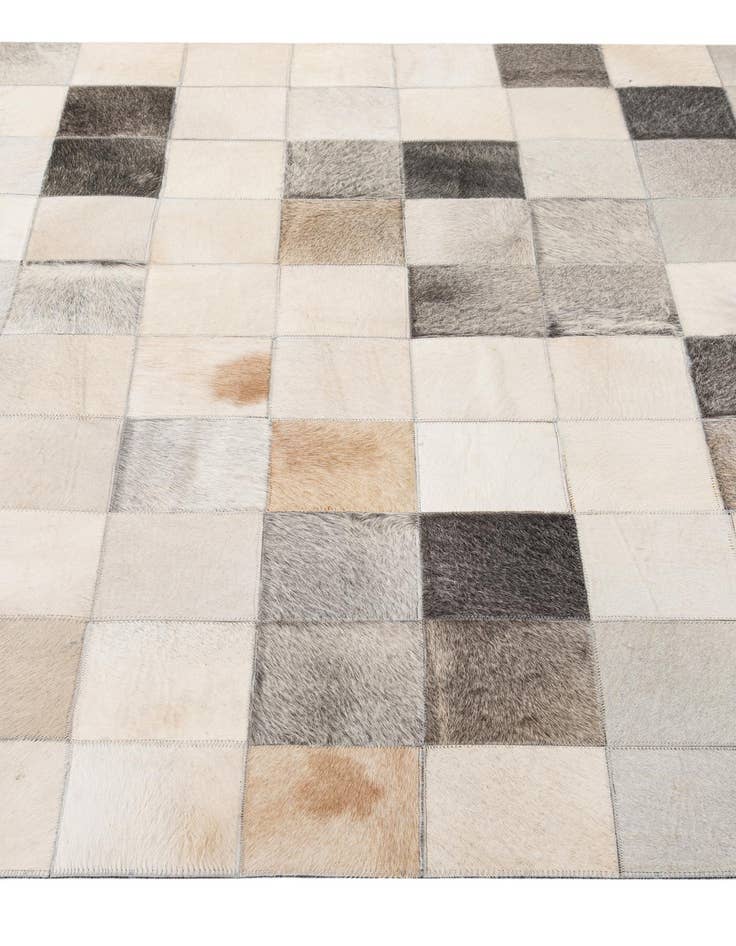 Detail image of  5' 1 x 7' 10 Cowhide - Patchwork Rug