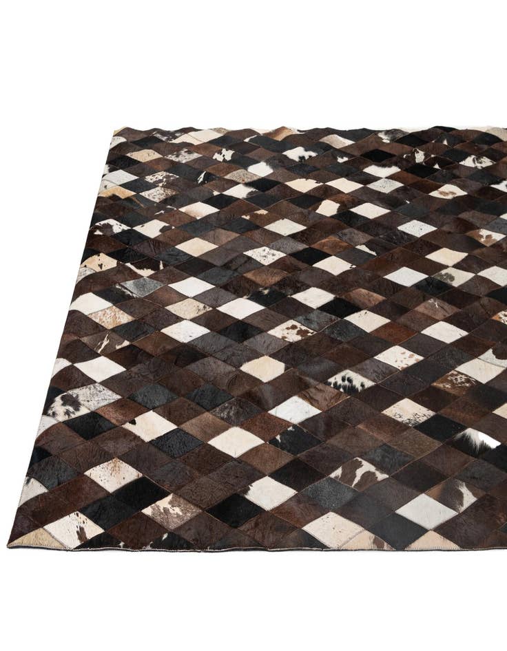 Detail image of  5' 9 x 8' 1 Cowhide - Patchwork Rug