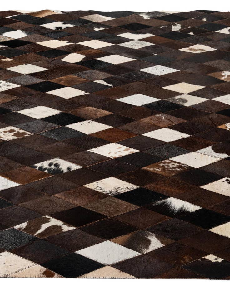 Detail image of  5' 9 x 8' 1 Cowhide - Patchwork Rug