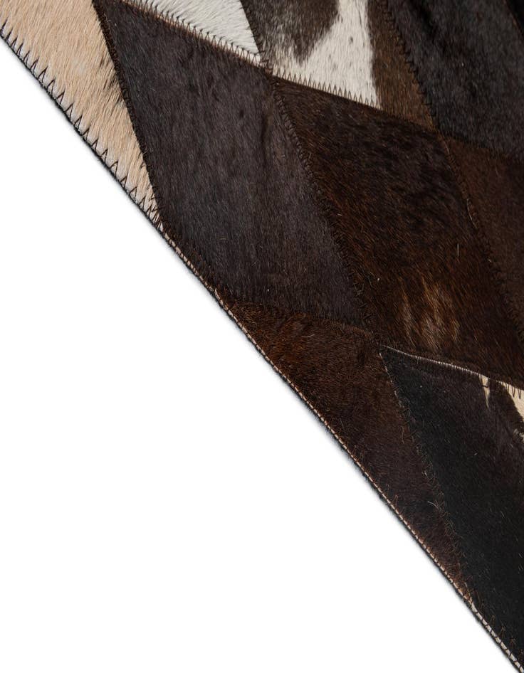 Detail image of  5' 9 x 8' 1 Cowhide - Patchwork Rug