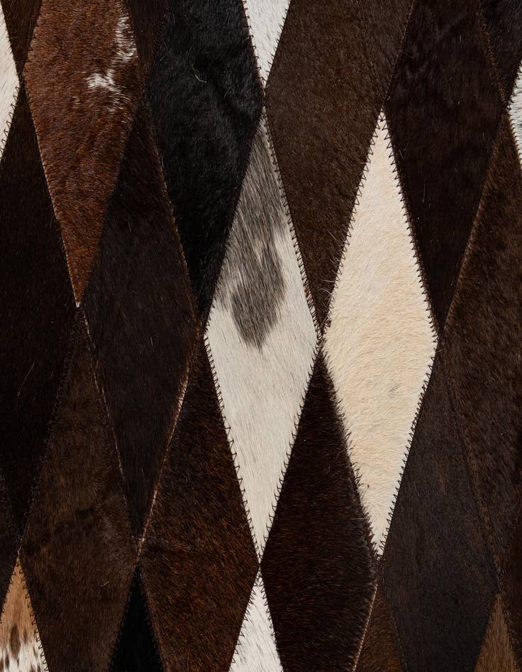 Detail image of  5' 9 x 8' 1 Cowhide - Patchwork Rug