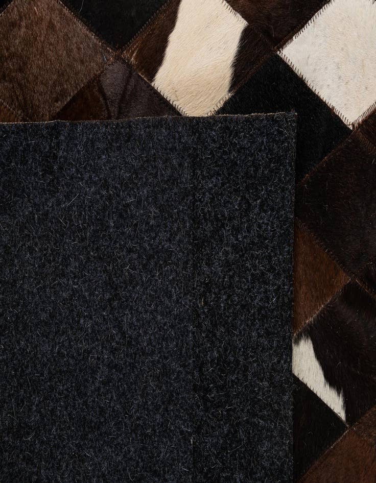 Detail image of  5' 9 x 8' 1 Cowhide - Patchwork Rug