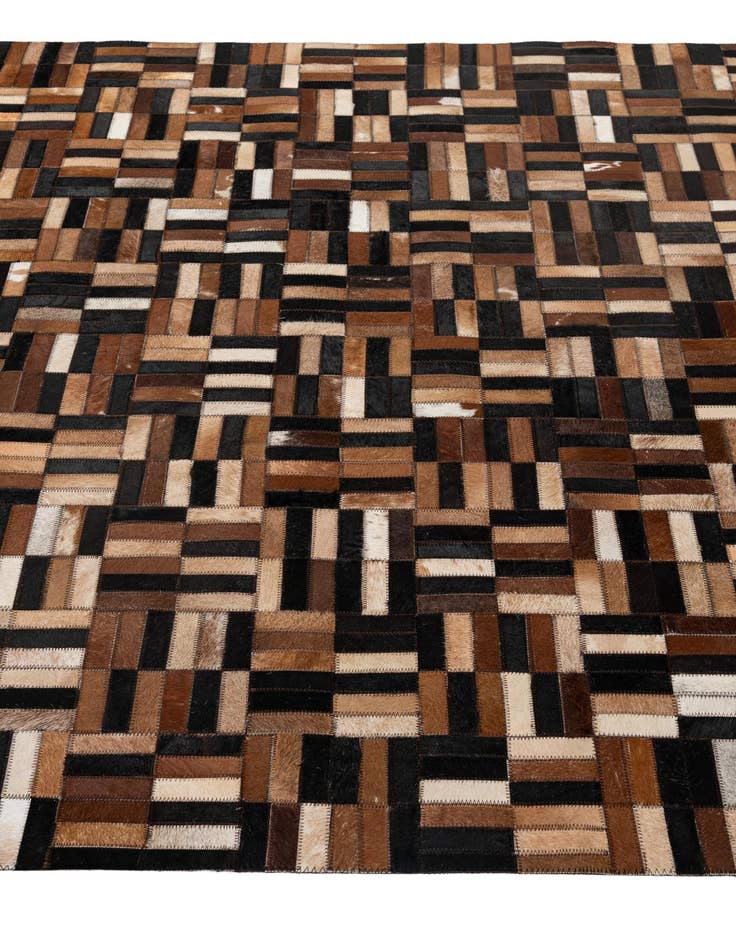 Detail image of  4' 11 x 7' 11 Cowhide - Patchwork Rug