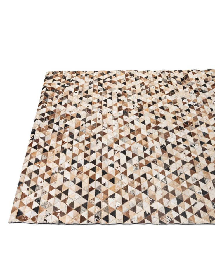 Detail image of  5' 1 x 7' 11 Cowhide - Patchwork Rug