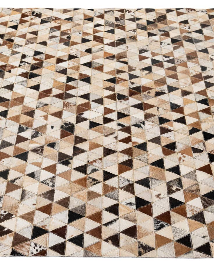 Detail image of  5' 1 x 7' 11 Cowhide - Patchwork Rug
