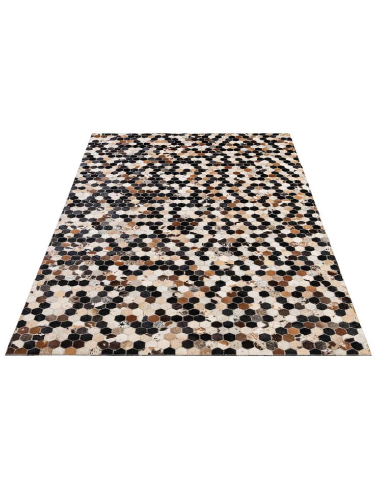 Detail image of  5' 1 x 8' 1 Cowhide - Patchwork Rug