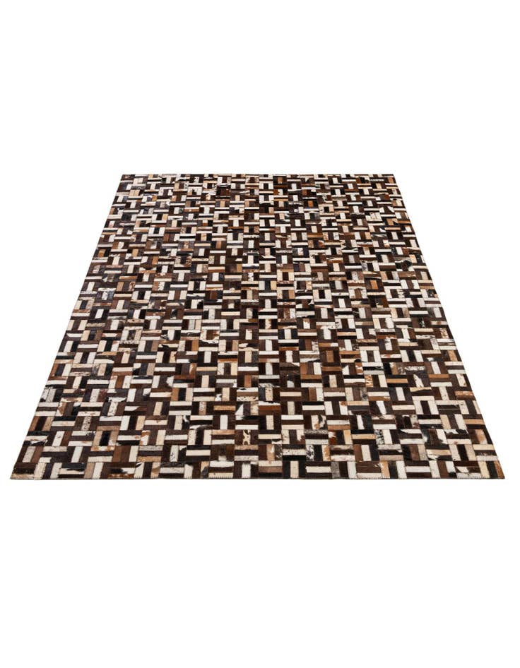 Detail image of  4' 11 x 7' 11 Cowhide - Patchwork Rug