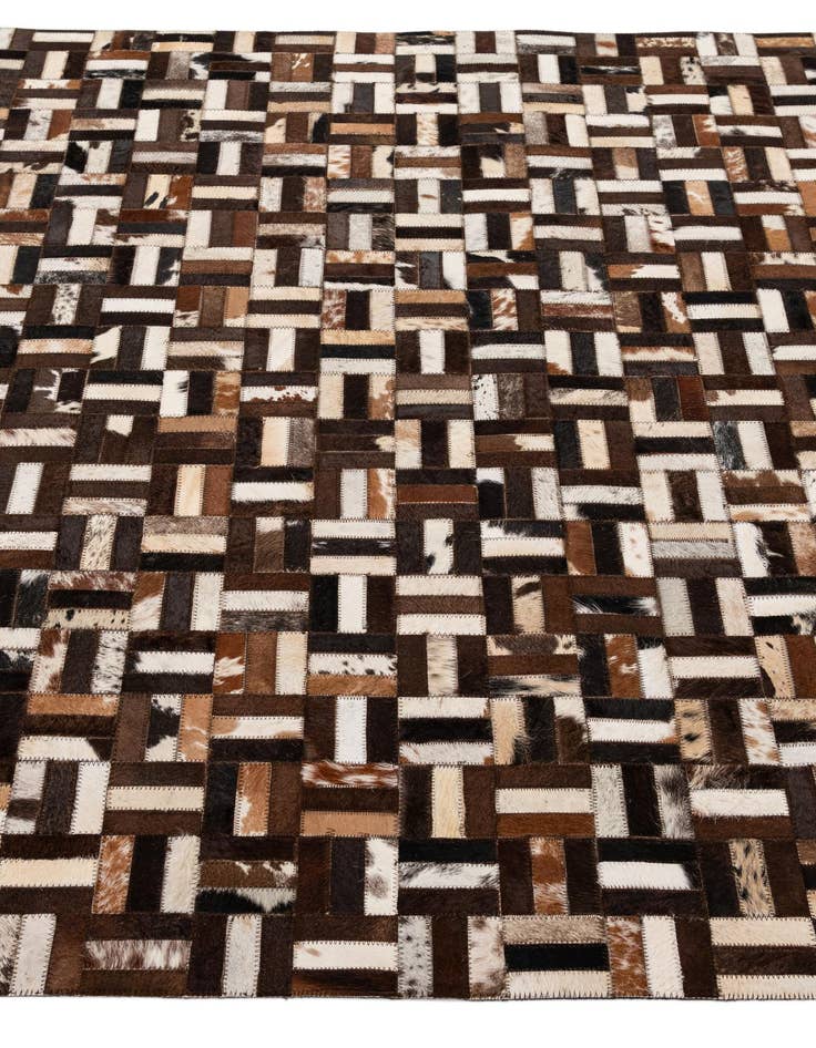 Detail image of  4' 11 x 7' 11 Cowhide - Patchwork Rug