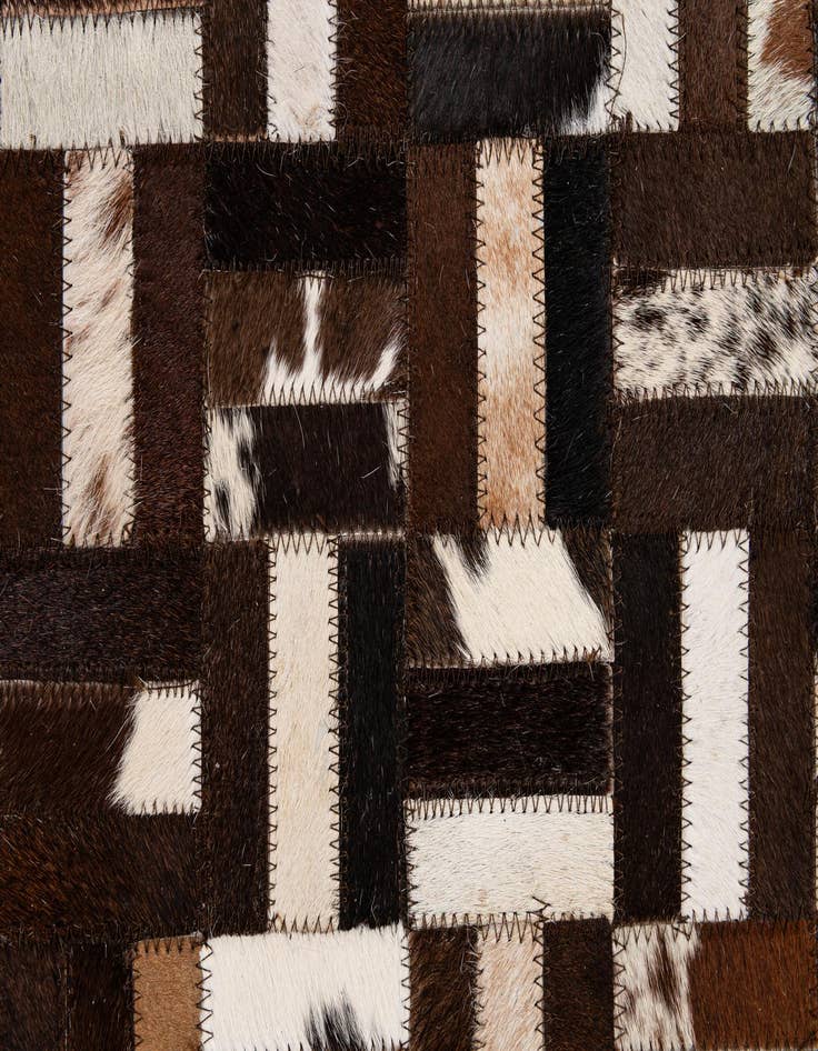 Detail image of  4' 11 x 7' 11 Cowhide - Patchwork Rug