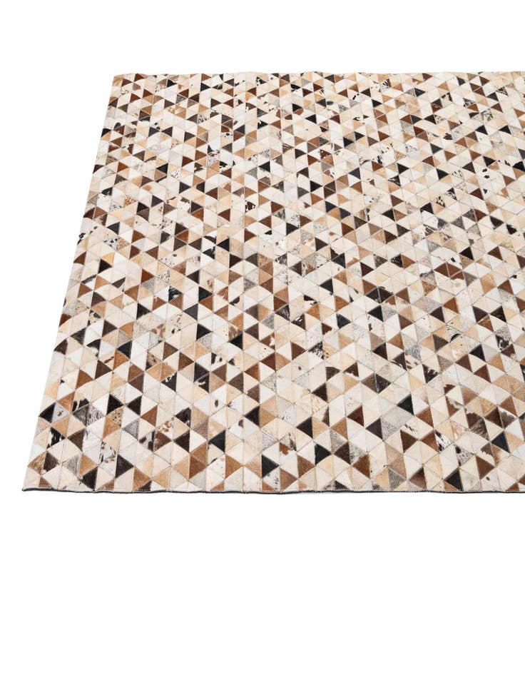 Detail image of  5' 1 x 7' 11 Cowhide - Patchwork Rug