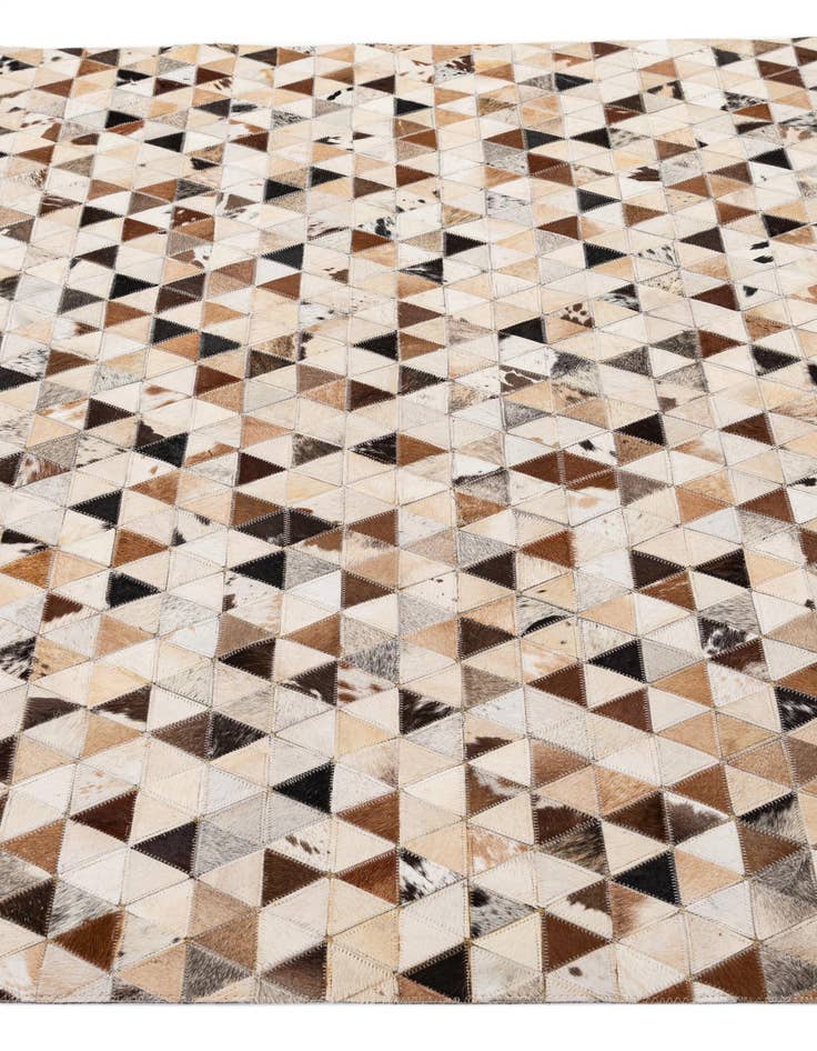 Detail image of  5' 1 x 7' 11 Cowhide - Patchwork Rug