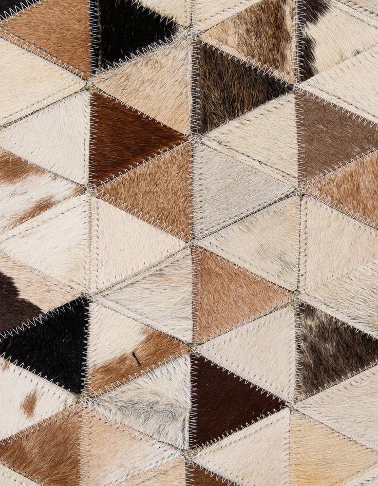 Detail image of  5' 1 x 7' 11 Cowhide - Patchwork Rug