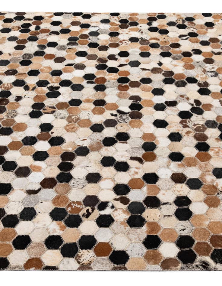 Detail image of  5' x 8' 1 Cowhide - Patchwork Rug