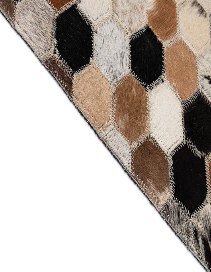 Detail image of  5' x 8' 1 Cowhide - Patchwork Rug
