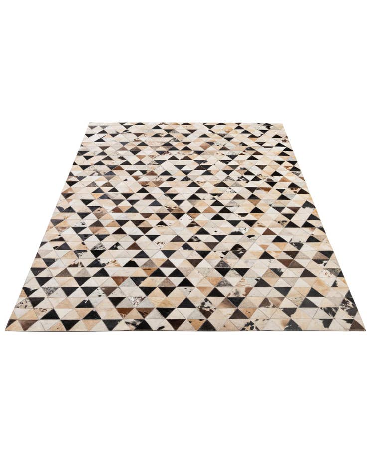 Detail image of  5' 2 x 8' Cowhide - Patchwork Rug