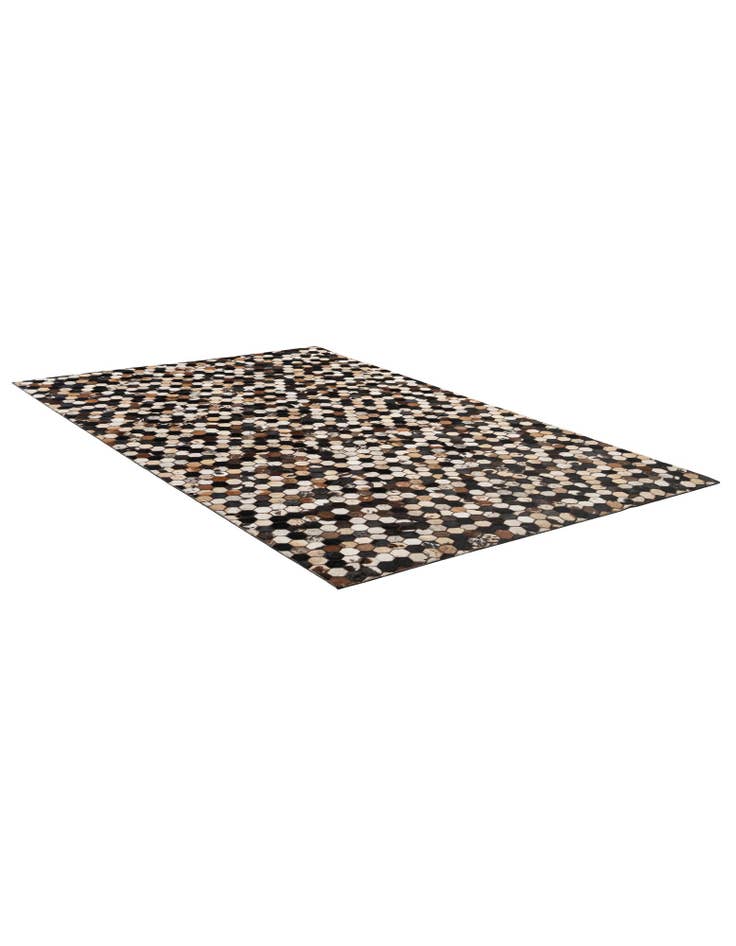 Detail image of  5' 1 x 8' Cowhide - Patchwork Rug