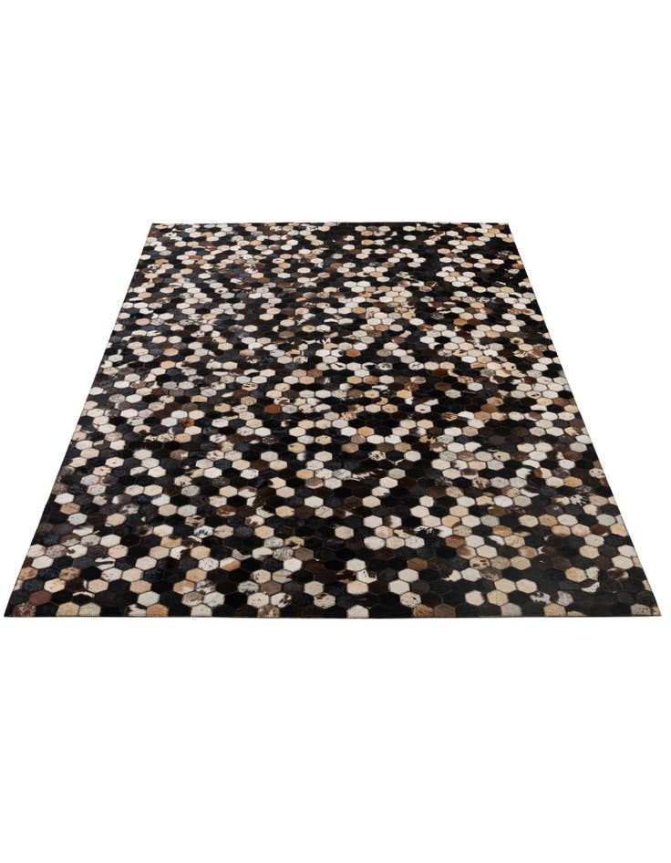 Detail image of  5' 1 x 8' 1 Cowhide - Patchwork Rug