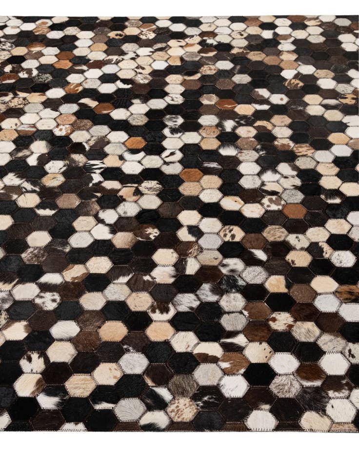 Detail image of  5' 1 x 8' 1 Cowhide - Patchwork Rug