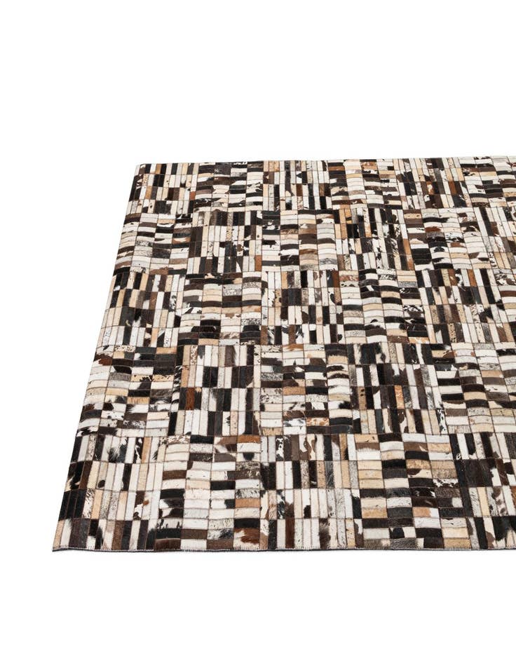 Detail image of  4' 11 x 7' 10 Cowhide - Patchwork Rug