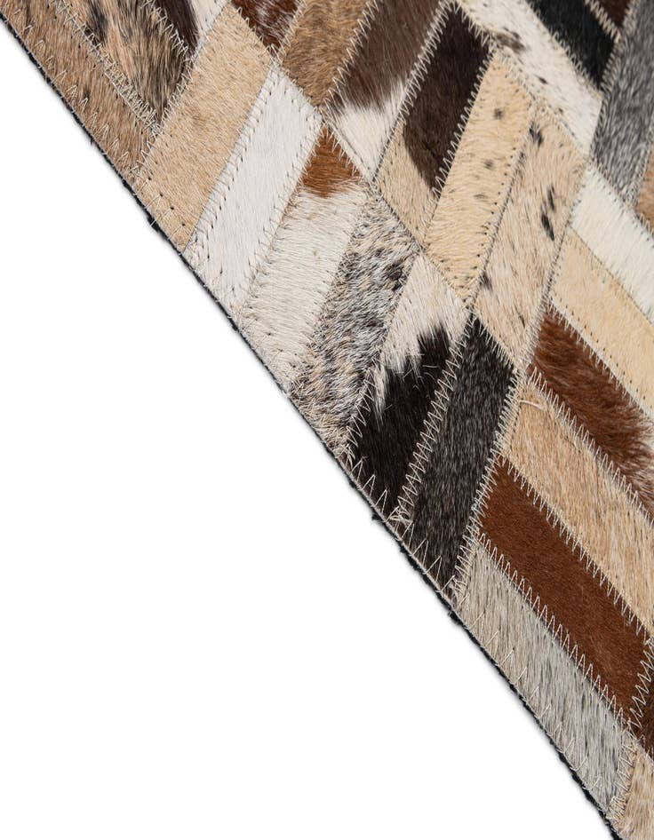 Detail image of  5' x 8' Cowhide - Patchwork Rug