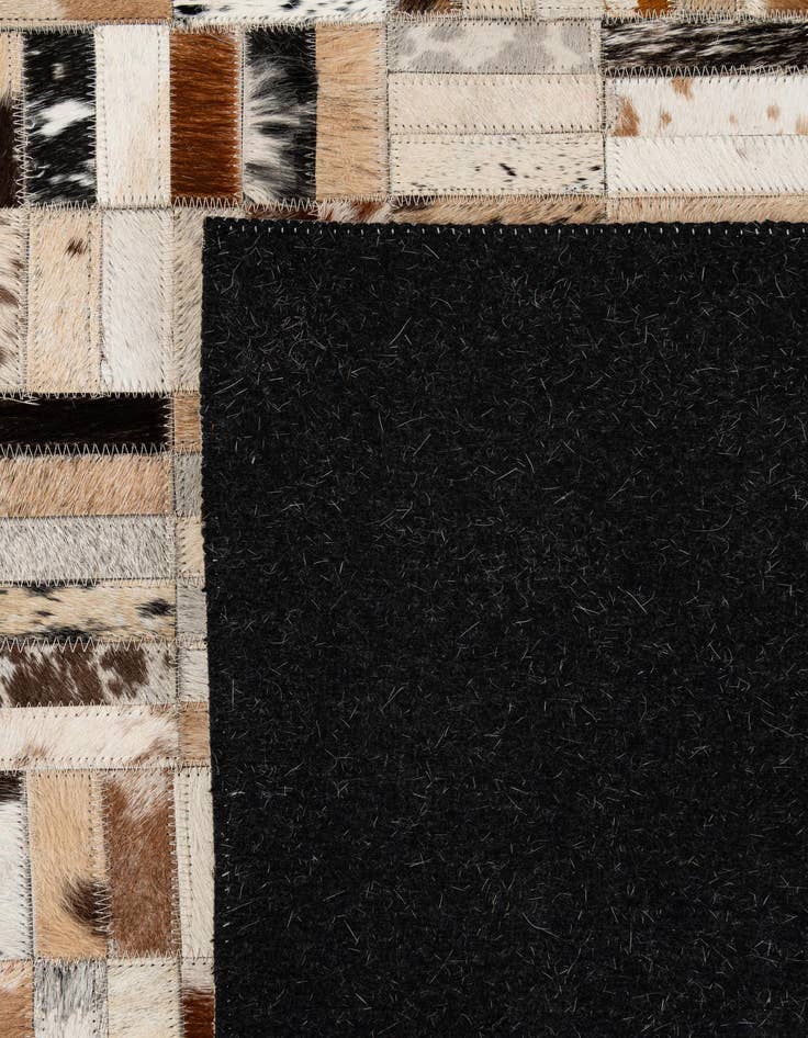 Detail image of  5' x 8' Cowhide - Patchwork Rug