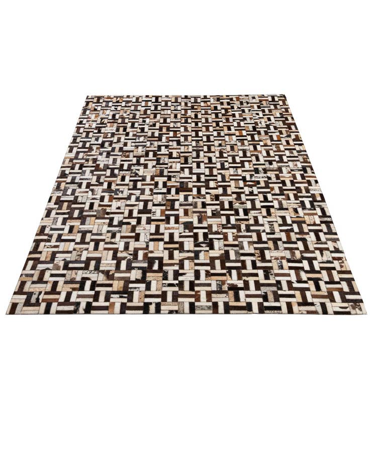 Detail image of  5' 3 x 8' 1 Cowhide - Patchwork Rug