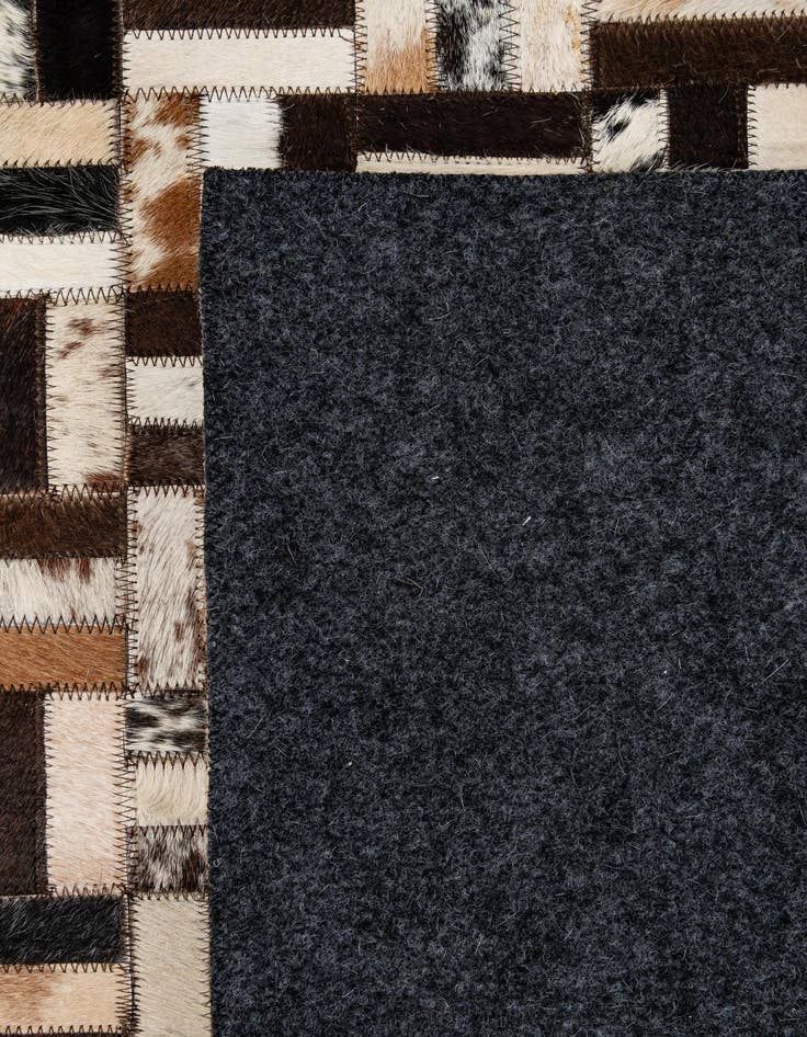 Detail image of  5' 3 x 8' 1 Cowhide - Patchwork Rug