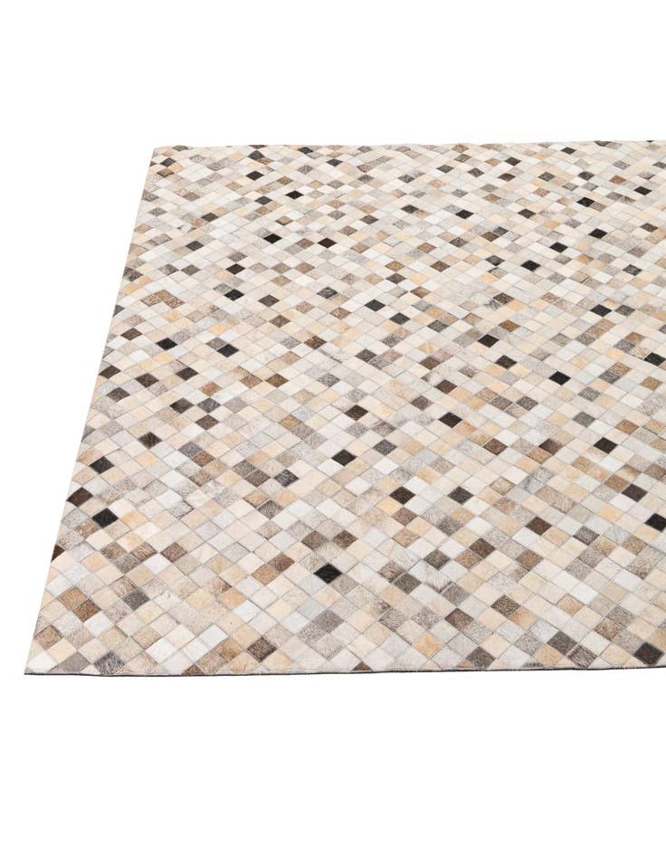 Detail image of  5' 8 x 8' Cowhide - Patchwork Rug