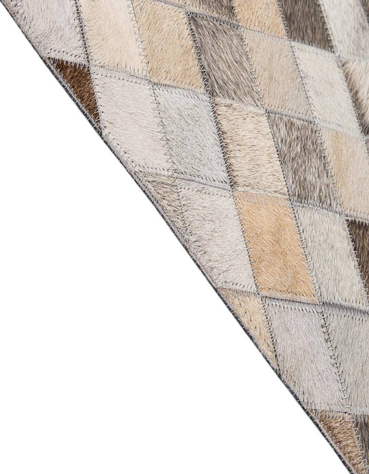 Detail image of  5' 8 x 8' Cowhide - Patchwork Rug