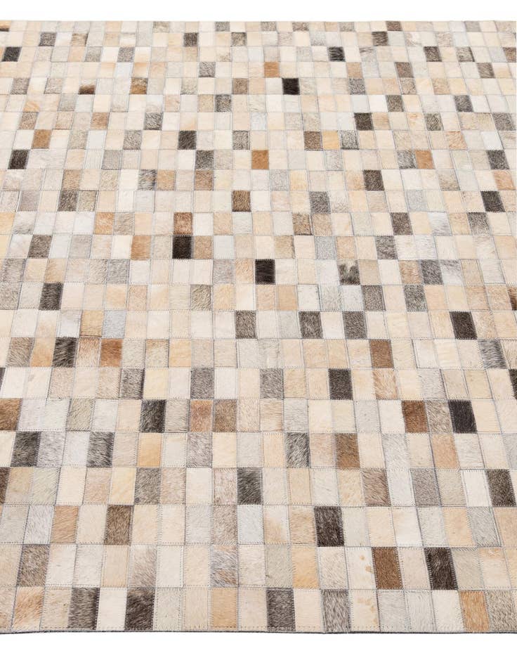 Detail image of  5' 1 x 8' Cowhide - Patchwork Rug