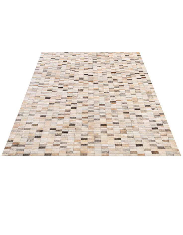 Detail image of  5' 3 x 8' Cowhide - Patchwork Rug