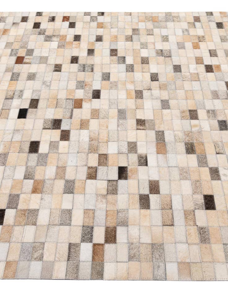 Detail image of  5' 3 x 8' Cowhide - Patchwork Rug