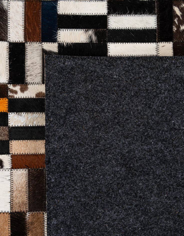 Detail image of  5' 2 x 8' 1 Cowhide - Patchwork Rug