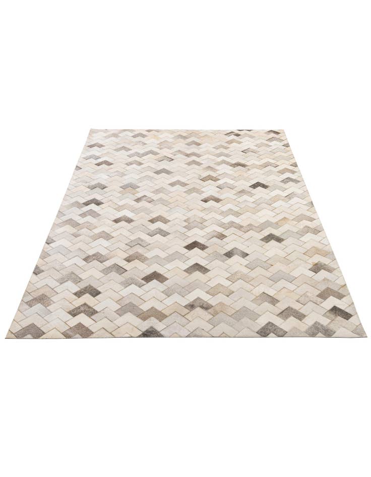 Detail image of  5' 2 x 7' 11 Cowhide - Patchwork Rug