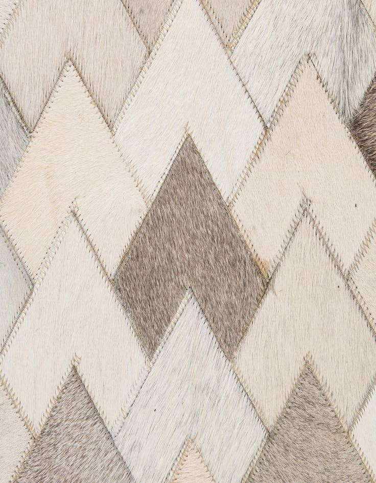 Detail image of  5' 2 x 7' 11 Cowhide - Patchwork Rug